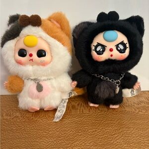 Two Confirmed Baby Three plush pendants from the Cats and Dogs series!